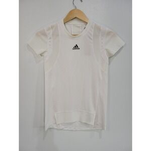 Adidas Heat.Rdy Training Tee White GL6924 Womens 2XS NWT Short Sleeve Athletic
